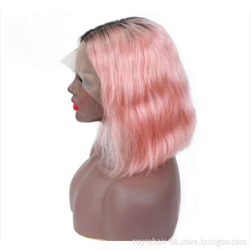 Aliexpress Online Shopping Websites Burmese Raw Material Curly Hair Ombre Pink Dye Color Braided Hair Swiss HD Lace Frontal Wig